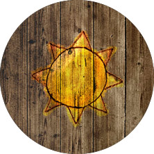 Circle with easel illustration